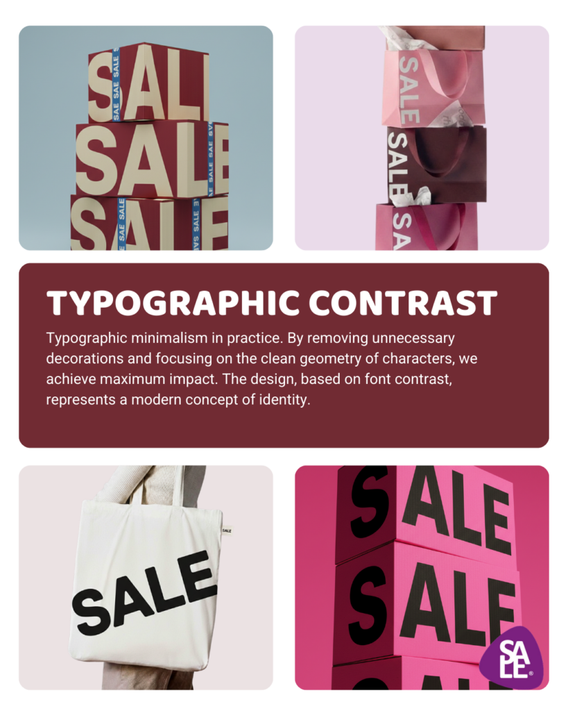 bold typography across the entire package design