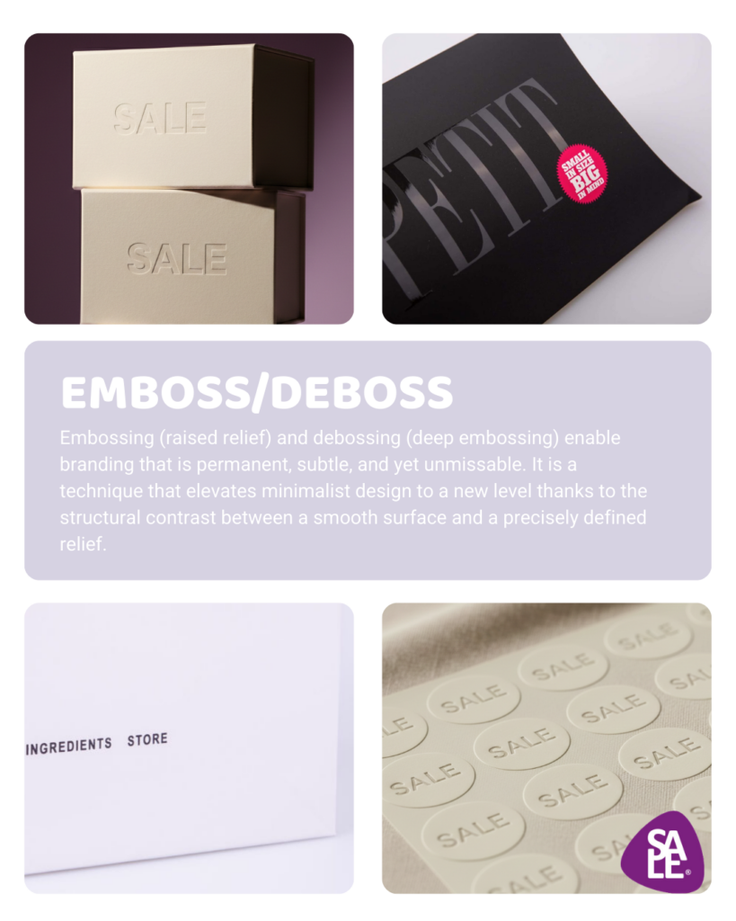 Minimalist beige gift boxes with deep debossing, a key element of Packaging Surface Finish Trends 2026 for high-end branding.